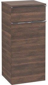 VILLEROY &amp; BOCH Venticello závesná bočná skrinka nízka, 1 dvierka + 1 zásuvka, pánty vľavo, 404 x 372 x 866 mm, Arizona Oak, A95001VH