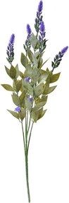 Dekorácia zelená umelá rastlina s fialovými kvietkami - 10*6*62 cm