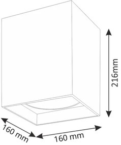Bodové svietidlo JUPITER 1xE27/20W/230V 16x16 cm čierna