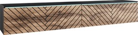 XXXLutz NÍZKA KOMODA, čierna, dub wotan, 180/30/33 cm P & B - Online Only drobný nábytok - 002778000516