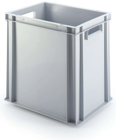 Sada 4 kusov - UNISTA Euro prepravka s otvorenými rukoväťami 43-400 - sivá