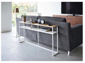 Konzolový stolík v bielej a svetlo hnedej farbe v dekore jaseňa 20,5x126 cm Tower – YAMAZAKI