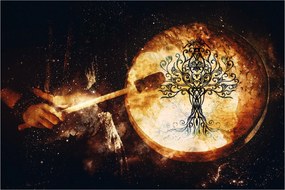 Obraz - Tajomný strom života (90x60 cm)
