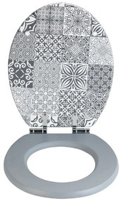 WC sedadlo z drevovláknitej dosky Wenko Portugal, 44 × 37,5 cm