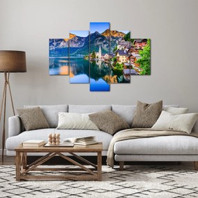 Obraz - Alpská dedina (150x105 cm)