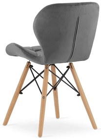 Jedálenská zostava TODI 80cm okrúhly stolový set biely + 4 stoličky LAGO sivé