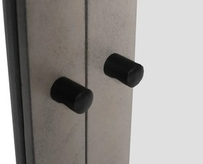 furniture-nabytek.cz - Masívna kúpeľňová zrkadlová skrinka Dingle z recyklovanej borovice, lakovaná, prírodná / šedá – 67×20×55 cm