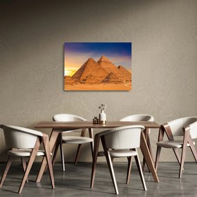 Sklenený obraz - Egyptské pyramídy (70x50 cm)