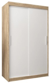 Šatníková skriňa 120 cm Toki (Dub sonoma + Biela matná). Akcia -42%. Vlastná spoľahlivá doprava až k Vám domov. 1064814