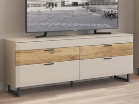 TV skrinka Romy, šedá/dub