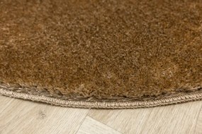 Kúpeľňový koberček Malmo hnedý, kruh