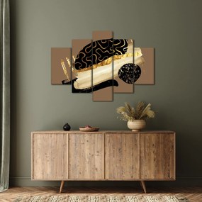 Obraz - Abstrakcia golden brown N⁰3 (150x105 cm)