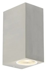 Moderná nástenná lampa hliníková 2-žiarovková IP44 - Baleno