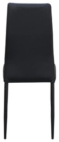 Jedálenská stolička SIGMA— kov / ekokoža, čierna