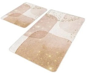 Béžové zamatové kúpeľňové predložky v súprave 2 ks 60x100 cm – Mila Home