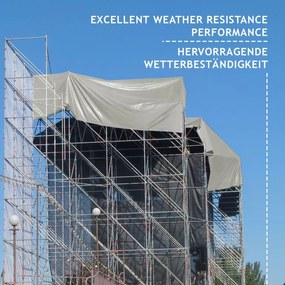 JAGO Plachta 650 g/m², hliníková oka, sivá, 3 x 6 m