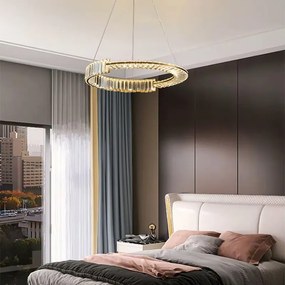 Toolight Toolight, LED krištáľové osvetlenie 60cm, APP1528-CP60, zlatá, OSW-06400