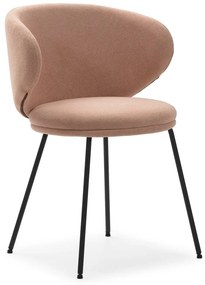 Svetloružové čalúnené jedálenské kreslá v súprave 2 ks Rush – Marckeric