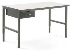 Dielenský stôl Cargo, 1600x750 mm, 1 zásuvka