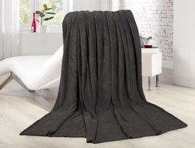 Fleecová deka Lara 220x240 cm, antracitová%