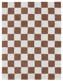 Prateľný kockovaný koberec tilly 120 x 160 cm hnedý MUZZA