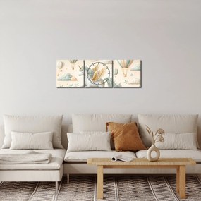 Obraz - Šťastný jednorožec (s hodinami) (90x30 cm)