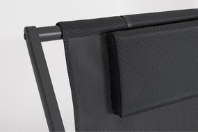 Antracitové kovové záhradné ležadlo Taylor – Bizzotto