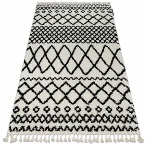 Koberec BERBER SAFI N9040 biely / čierny Fredzle berber marokánsky