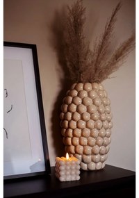 Béžová vosková LED sviečka Star Trading Flamme Dot, výška 9,5 cm