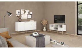 Biely TV stolík 117x61 cm Bodo – Tvilum