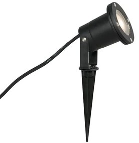 Priemyselný inteligentný bodový reflektor s hrotom čierny vrátane WiFi GU10 IP65 - Basic