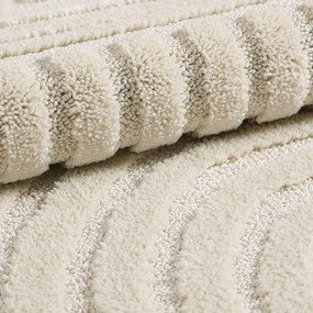 Ayyildiz, Kusový koberec Art 1121 Cream kruh, 200x200 (priemer) kruh, béžová, obývacia izba