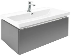 Kúpeľňová skrinka s umývadlom a baterií SAT Feel 80x30x44, 8 cm antracit mat SATFEEL80ANTU4BA, 1 ks