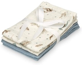 Svetložlté žinky v súprave 4 ks z Bio bavlny 30x30 cm Sea Garden – Cam Cam Copenhagen