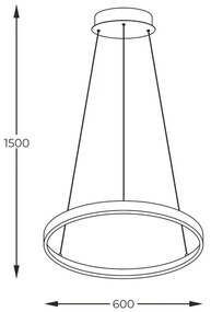 Zuma Line 2023201-BK60 - LED Luster na lanku BRENO LED/28W/230V 3000/4000/6000K