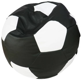 JAKS Sedací vak futballova lopta s podnožkou čierno biely