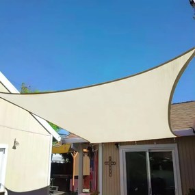 Tieniaca plachta na terasu - štvorec - 4x4m - béžová (180g/m2)