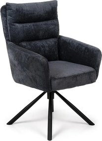 Set - 2 ks Otočná jedálenská stolička AVENBERG TESSA tmavosivá