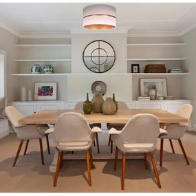 Duolla - Stropné svietidlo DUO 1xE27/15W/230V pr. 40 cm béžová/zlatá