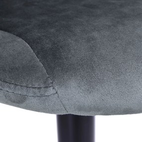 JAKS Barová stolička cydro black velvet grafit