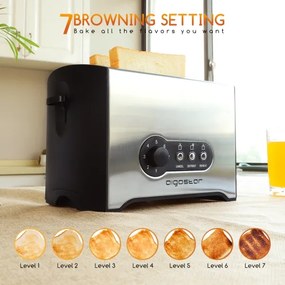 Aigostar - Hriankovač s dvomi otvormi 900W/230V chróm