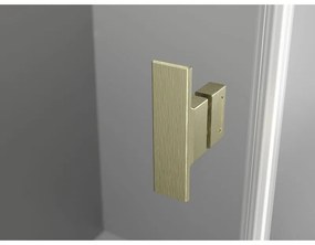 Mexen, Mexen Mist L výklopné sprchové dvere 115 cm, transparentné, brúsené zlaté - 8A4L-115-000-55-00