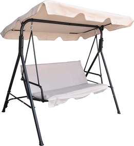 Záhradná hojdačka Barbara - čierna / taupe