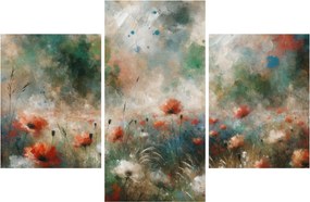 Obraz – Abstrakcia poľa s makmi (90x60 cm)