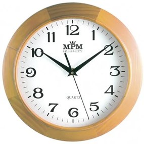Nástenné hodiny MPM, 2470.53 - svetlé drevo, 25cm