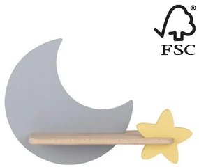 Candellux LED Detské nástenné svietidlo s poličkou MOON LED/5W/230V CA0410