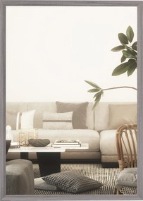 HOMCOM nástenné zrkadlo 50 x 70 cm (20 x 28 palcov) obdĺžnikové dekoratívne – sivé | Aosom