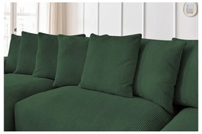 Zelená menčestrová rohová pohovka Voltaire – Bobochic Paris