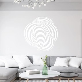 Veselá Stena Samolepka Abstraktná špirála Farba: bílá, Veľkosť: 100 x 100 cm
