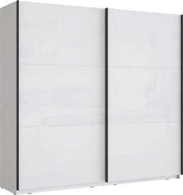 XXXLutz ŠAT. SKRIŇA S POSUV. DVERAMI, biela, biela s vysokým leskom, 220,1/209,7/61,2 cm home24 - Skrine - 000687018623